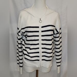 Striped Zip-Up Hoodie